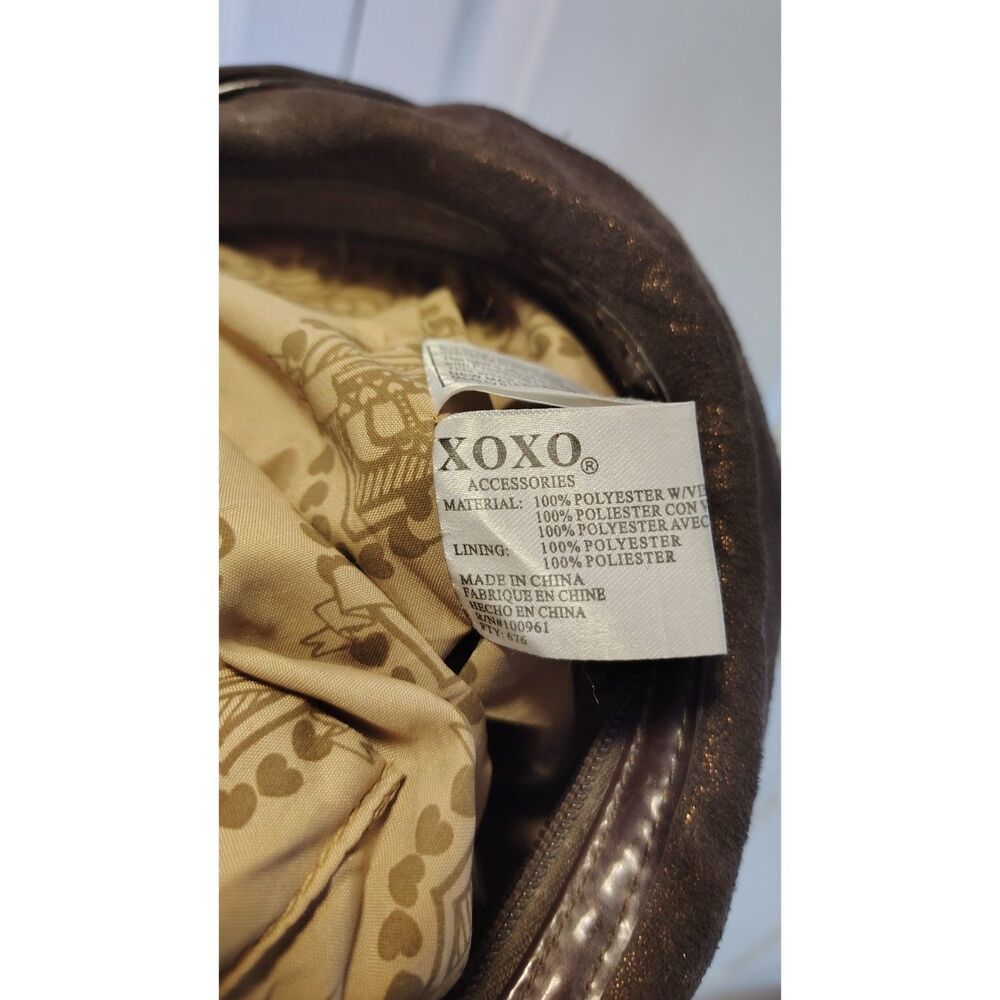 Vintage Y2K XOXO Monogram Hobo Shoulder Bag – Distressed Metallic Bronze Brown - Picture 3 of 10